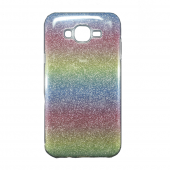 Чехол Silicone 3in1 Блёстки для Samsung J700 Rainbow