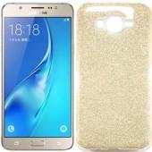 Чехол Silicone 3in1 Блёстки для Samsung J710 Gold