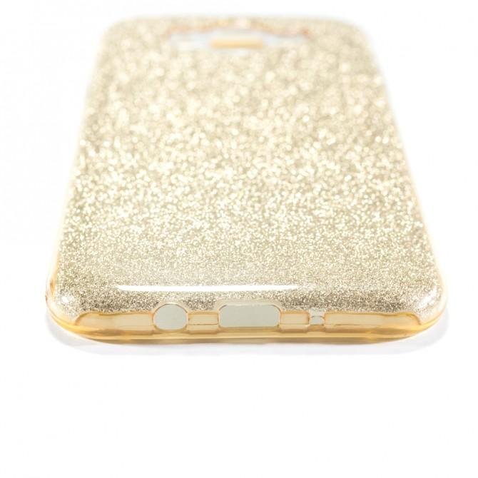 Чехол Silicone 3in1 Блёстки для Samsung J710 Gold-2