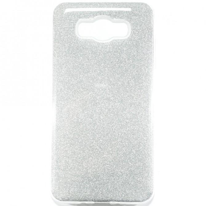 Чехол Silicone 3in1 Блёстки для Samsung J710 White-1