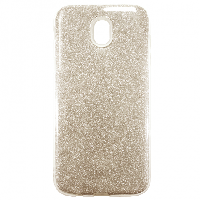 Чохол Silicone 3in1 Блискітки для Samsung J730 Золотий-1