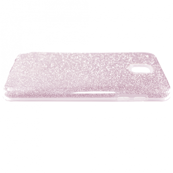Чохол Silicone 3in1 Блискітки для Samsung J730 Рожевий-2