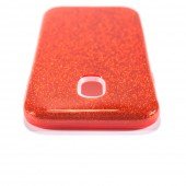 Чохол Silicone 3in1 Блискітки для Samsung J730 Червоний