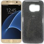 Чехол Silicone 3in1 Блёстки для Samsung G930 Galaxy S7 Чёрный