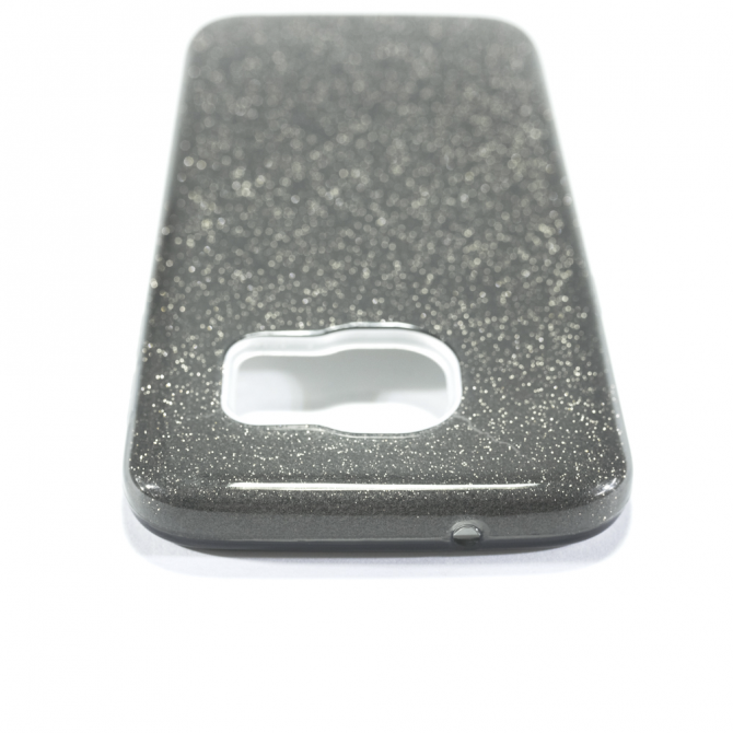 Чехол Silicone 3in1 Блёстки для Samsung G935 Galaxy S7 Edge Чёрный-2