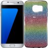 Чохол Silicone 3in1 Блискітки для Samsung G935 Galaxy S7 Edge Веселка