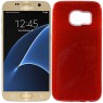 Чохол Silicone 3in1 Блискітки для Samsung G935 Galaxy S7 Edge Червоний