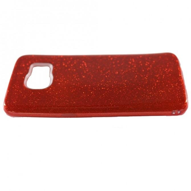 Чехол Silicone 3in1 Блёстки для Samsung G935 Galaxy S7 Edge Red-5