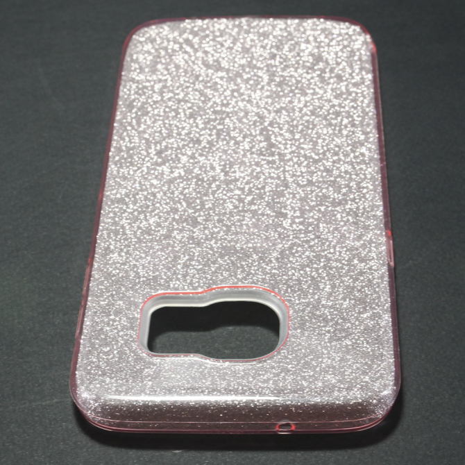 Чехол Silicone 3in1 Блёстки для Samsung G930 Galaxy S7 Pink-2