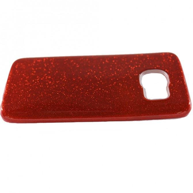 Чехол Silicone 3in1 Блёстки для Samsung G930 Galaxy S7 Red-4