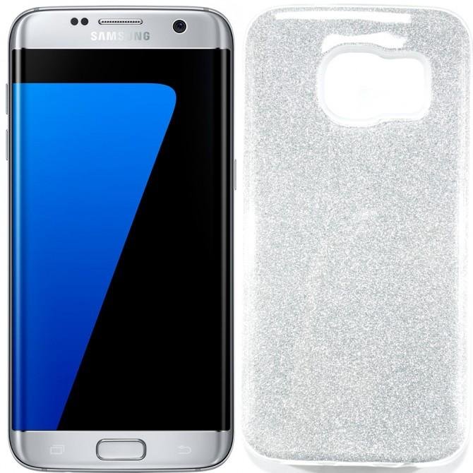 Чехол Silicone 3in1 Блёстки для Samsung G930 Galaxy S7 White