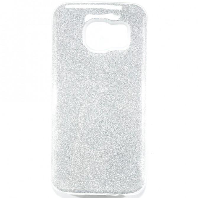 Чехол Silicone 3in1 Блёстки для Samsung G930 Galaxy S7 White-1