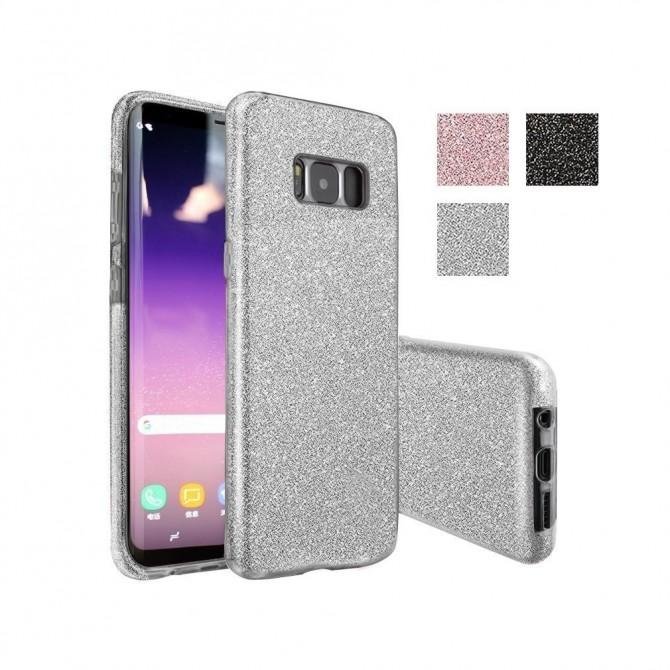 Чехол Silicone 3in1 Блёстки для Samsung G950 Galaxy S8 White