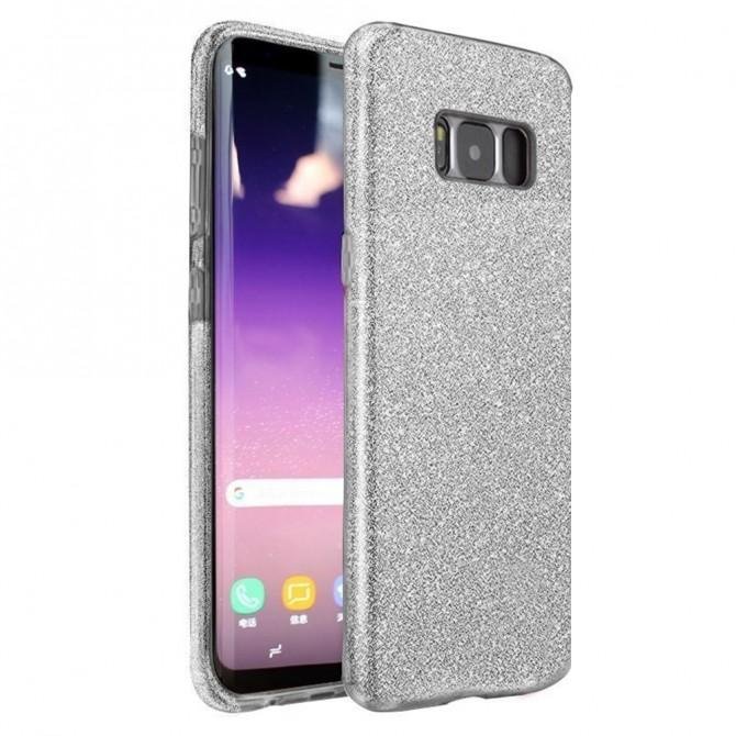 Чехол Silicone 3in1 Блёстки для Samsung G950 Galaxy S8 White-1