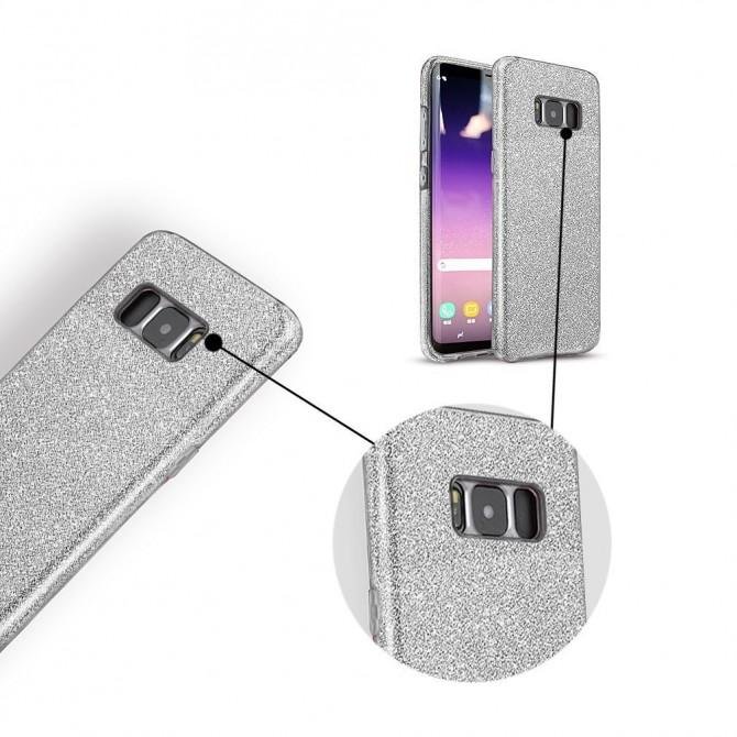 Чехол Silicone 3in1 Блёстки для Samsung G950 Galaxy S8 White-2