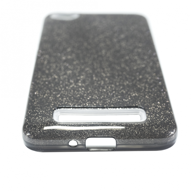 Чехол Silicone 3in1 Блёстки для Xiaomi Redmi 4a Чёрный-4
