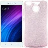 Чехол Silicone 3in1 Блёстки для Xiaomi Redmi 4x Pink