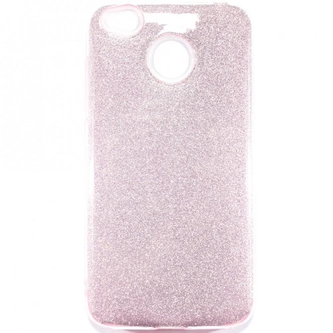 Чехол Silicone 3in1 Блёстки для Xiaomi Redmi 4x Pink-1