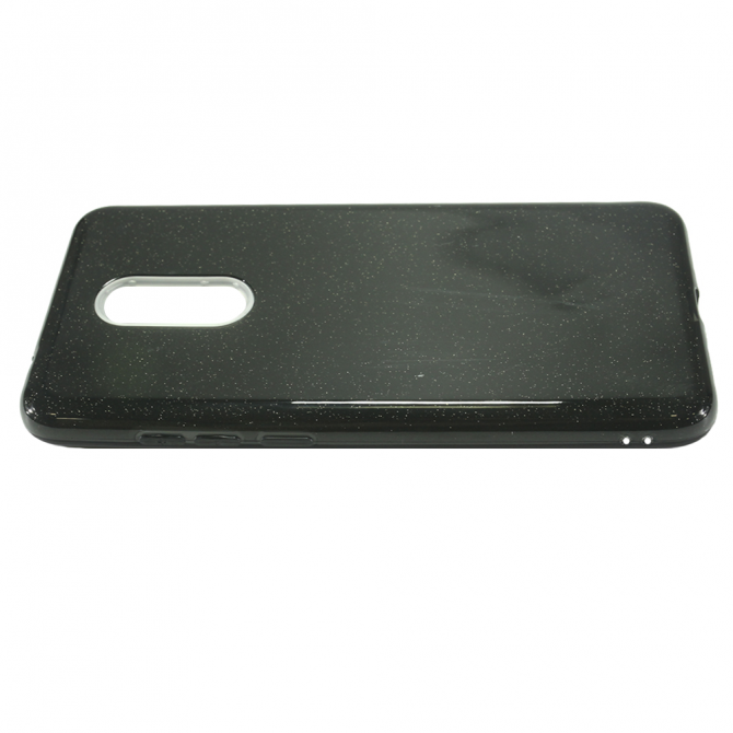 Чохол Silicone 3in1 Блискітки для Xiaomi Redmi 5 Чорний-3