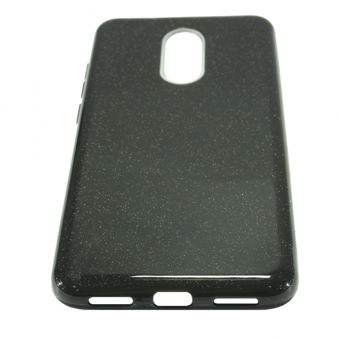 Чохол Silicone 3in1 Блискітки для Xiaomi Redmi 5 Чорний-4