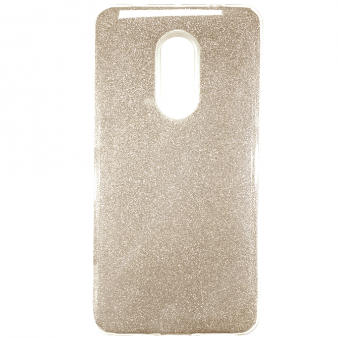 Чохол Silicone 3in1 Блискітки для Xiaomi Redmi 5 Plus Золотий-1