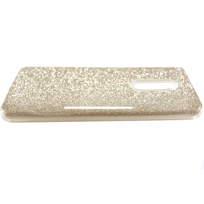 Чохол Silicone 3in1 Блискітки для Xiaomi Redmi 5 Plus Золотий-2