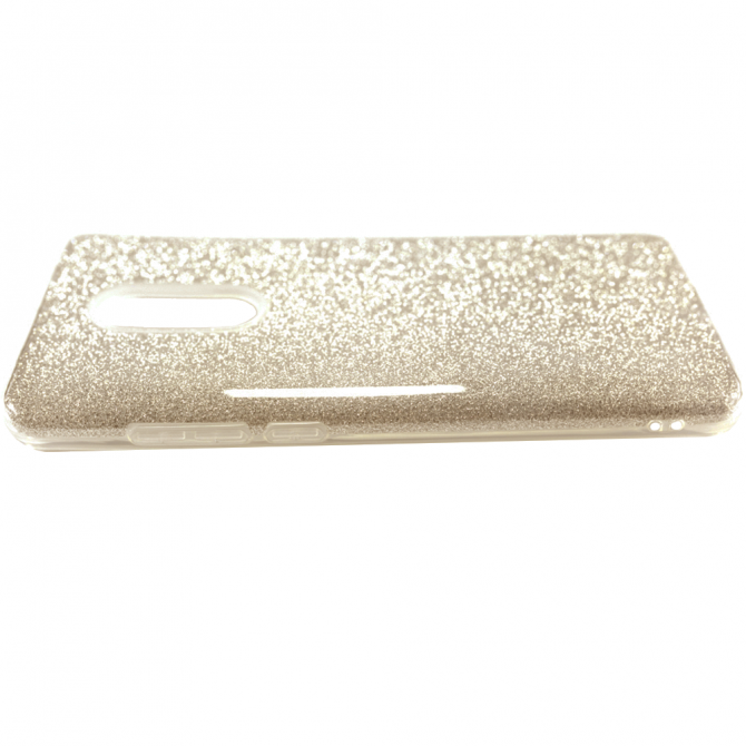 Чохол Silicone 3in1 Блискітки для Xiaomi Redmi 5 Plus Золотий-3