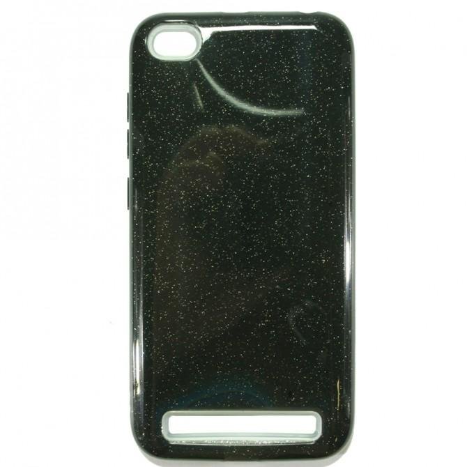 Чехол Silicone 3in1 Блёстки для Xiaomi Redmi 5a/Redmi Go Чёрный-1