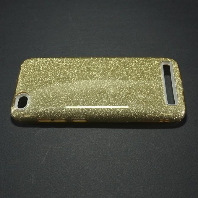 Чехол Silicone 3in1 Блёстки для Xiaomi Redmi 5a/Redmi Go Gold-4