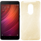 Чехол Silicone 3in1 Блёстки для Xiaomi RedMi Note 4x Gold