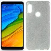 Чехол Silicone 3in1 Блёстки для Xiaomi REDMI Note 5 Pro White