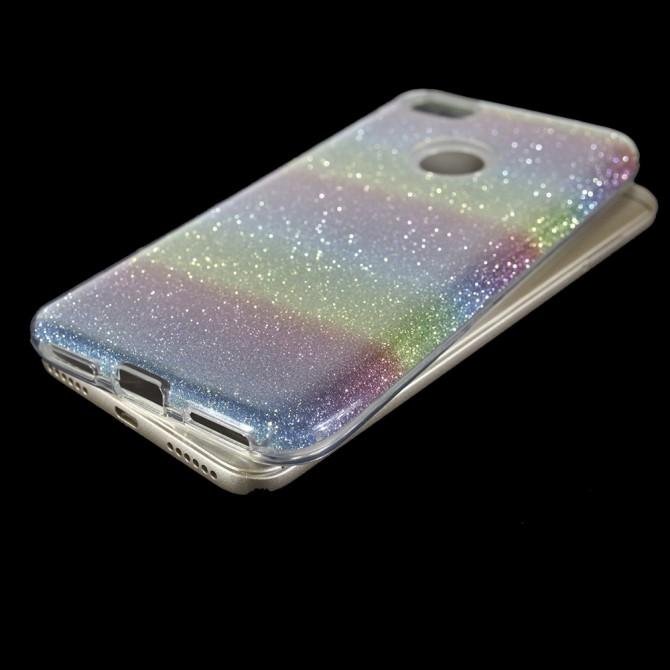 Чохол Silicone 3in1 Блискітки для Xiaomi REDMI NOTE 5A Веселка-3