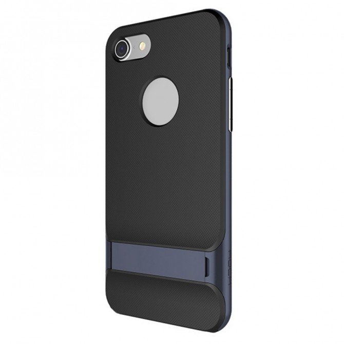 Чохол Rock Royce Series TPU+PC для Apple iPhone 7 (4.7") (Чорний / Синій)-2