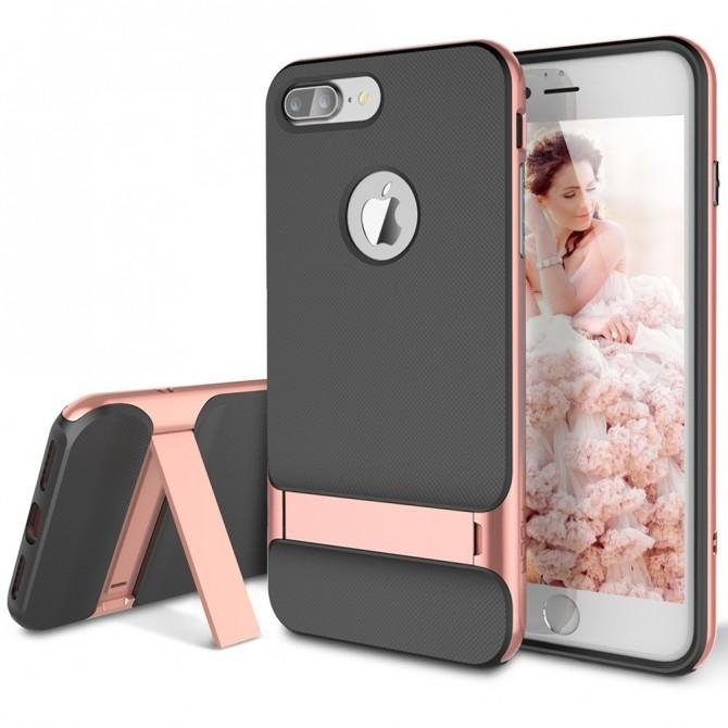 Чехол Rock Royce Series TPU+PC для Apple iPhone 7 Plus черный / Rose gold
