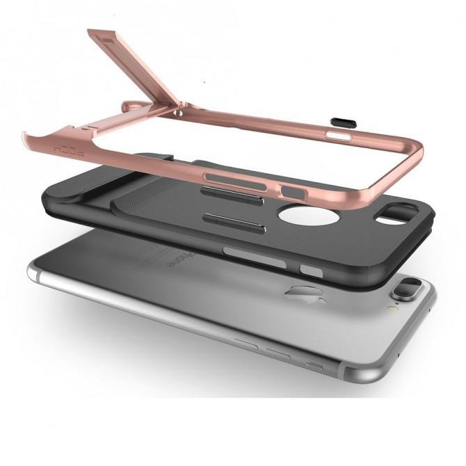 Чехол Rock Royce Series TPU+PC для Apple iPhone 7 Plus черный / Rose gold-1