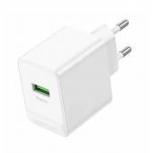 Мережевий зарядний пристрій 1USB Borofone BAS12A Erudite 18W/ QC3.0 White Мережевий зарядний пристрій 1USB Borofone BAS12A Erudite 18W/ QC3.0 White