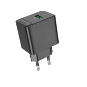 Мережевий зарядний пристрій 1USB Borofone BAS12A Erudite 18W/ QC3.0 Black Мережевий зарядний пристрій 1USB Borofone BAS12A Erudite 18W/ QC3.0 Black