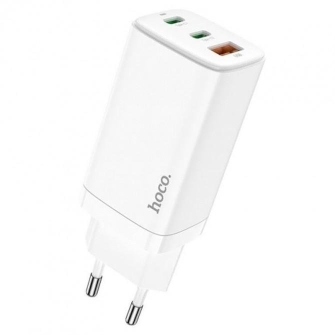 МЗП 1USB + 2Type-C Hoco DC40 65W + QC3.0 White