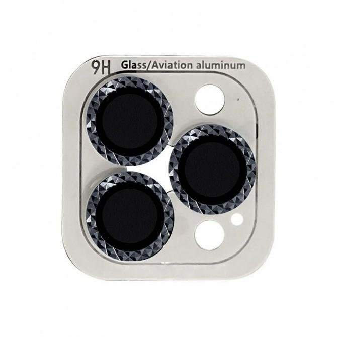 Захисне скло на камеру Metal Shine (в упак.) для Apple iPhone 13 Pro/ 13 Pro Max Темно Сірий