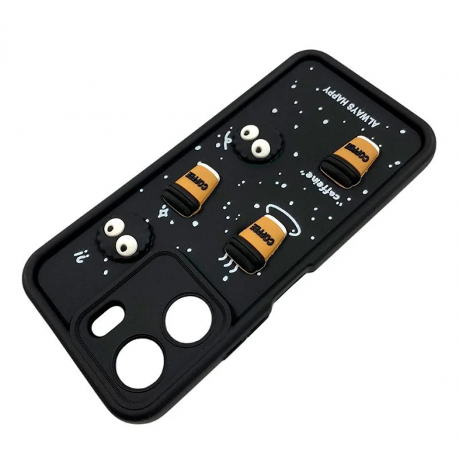 Чехол TPU Toys Case для Xiaomi Redmi Note 12 4G (Black / Always Happy)-3