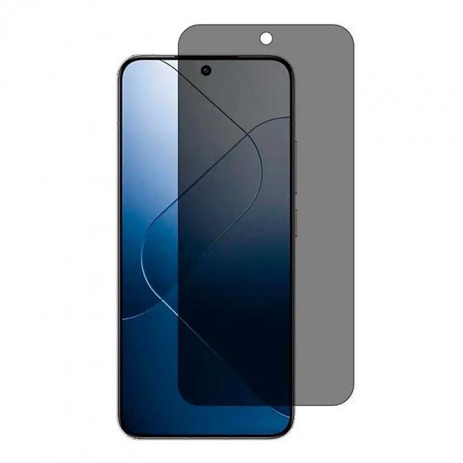 Захисне скло для Xiaomi 13T / 13T Pro/ Redmi Note 13 4G Full Glue (0.3 мм, 2.5D, чорне) PRIVACY