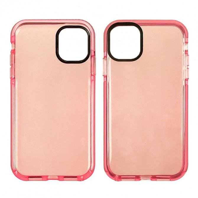 Чехол силиконовый Clear Neon для Apple iPhone 13 Pro Светло Розовый