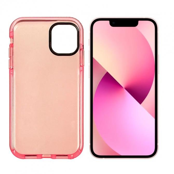 Чехол силиконовый Clear Neon для Apple iPhone 13 Pro Светло Розовый-1