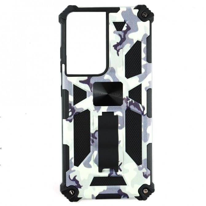 Чехол Shockproof Camouflage для Samsung G998 Galaxy S21 Ultra White-1