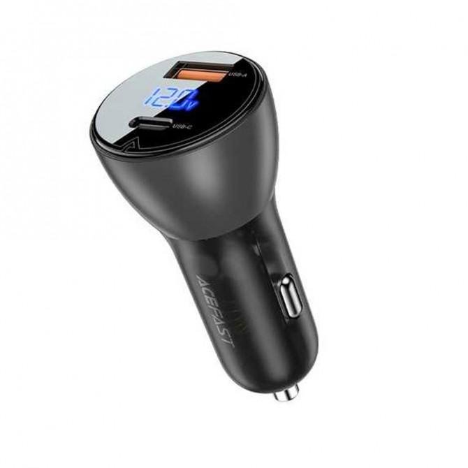 Автомобильное зарядное устройство ACEFAST B6 metal with digital display (63W) Black