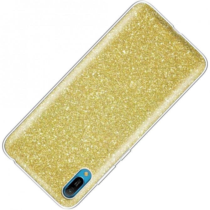 Чехол Silicone 3in1 Блёстки для Huawei Y6 2019/Y6s Gold-2