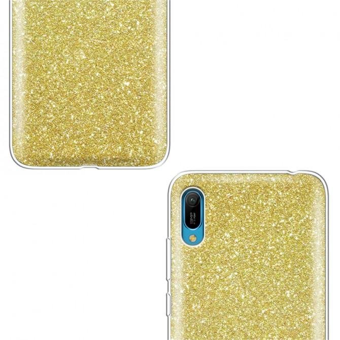 Чехол Silicone 3in1 Блёстки для Huawei Y6 2019/Y6s Gold-3