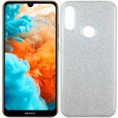 Чехол Silicone 3in1 Блёстки для Huawei Y6 2019/Y6s Silver