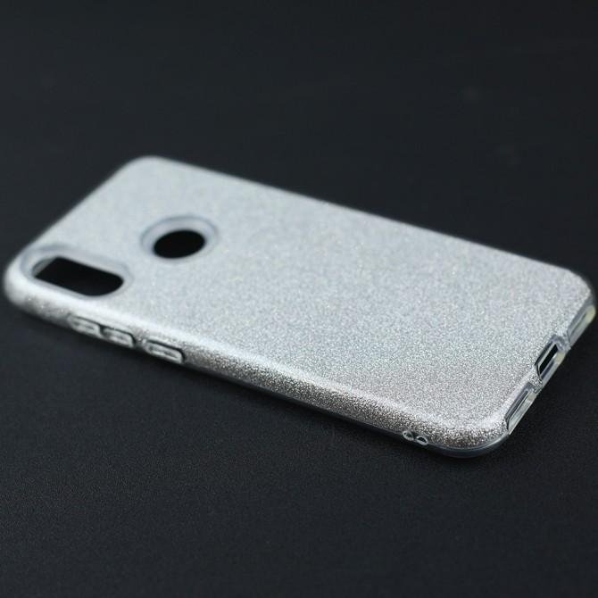 Чехол Silicone 3in1 Блёстки для Huawei Y6 2019/Y6s Silver-3