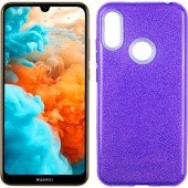 Чехол Silicone 3in1 Блёстки для Huawei Y6 2019/Y6s Violet
